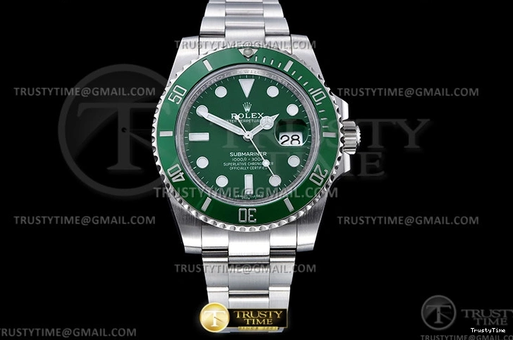 1018 ROLSUB0417B – Submariner 116610LV 904L SS SS Grn CLEAN V2 VS Stretchable 1048